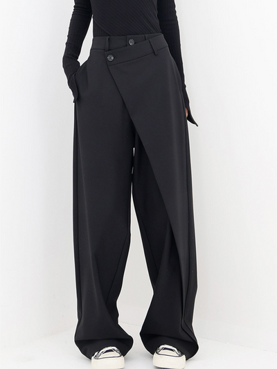 YOLIVIA | Asymmetrical Baggy Pants