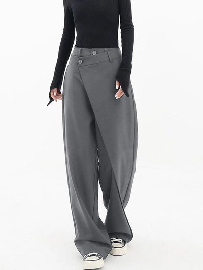 YOLIVIA | Asymmetrical Baggy Pants