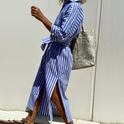 MIA |  ELEGANT STRIPED SHIRT DRESS